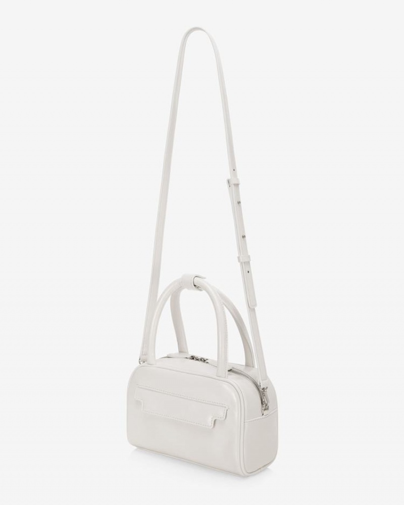 Find Kapoor Marty Laura Bag 21 Crinkled Tote Crossbody Táska Női Fehér | OOX63BZ