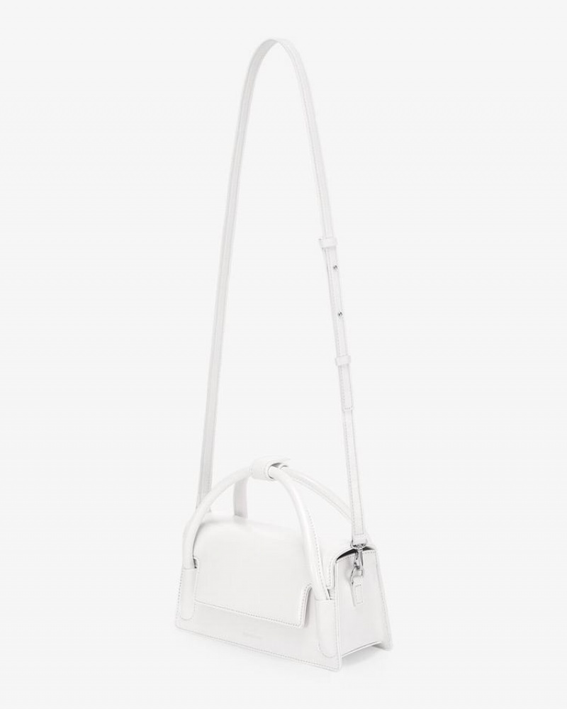 Find Kapoor Marty Éktalpú Bag 22 Crinkled Tote Crossbody Táska Női Fehér | FJJ5147IA