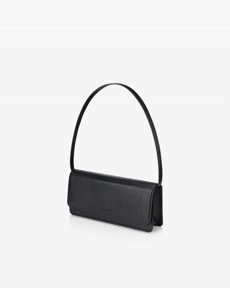 Find Kapoor Patti Bag 26 Lizard Tote Válltáskák Női Fekete | TLT448XP